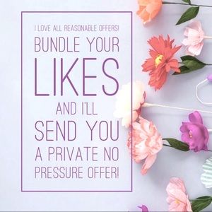 Bundle your likes and I’ll send a private offer!